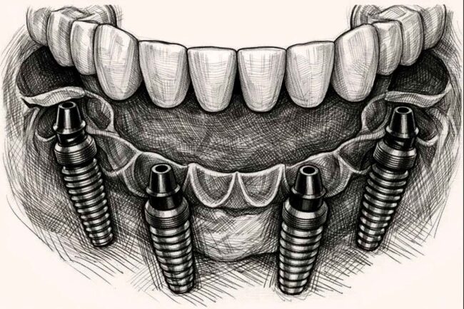 All-on-4 dental implants in Antalya provided by oral and maxillofacial surgeon Dr. Onur Ademhan